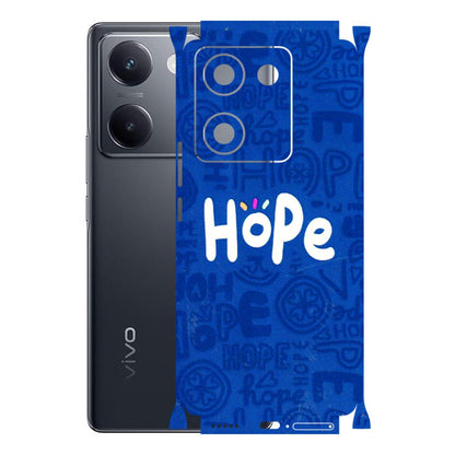 VIVO Y Series Phone Skins (All Models) - Hope Doodles Blue - 3D Embossed Finish (L-43) Vivo Y200 Pro
