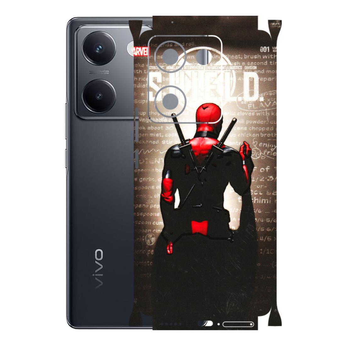 VIVO Y Series Phone Skins (All Models) - Deadpool - 3D Embossed Finish (L-56) Vivo Y200 Pro