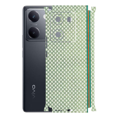 VIVO Y Series Phone Skins (All Models) - Gucci Fabric Pattern - 3D Embossed Finish (L-73) Vivo Y200 Pro