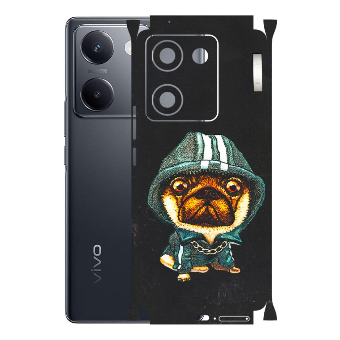 VIVO Y Series Phone Skins (All Models) - Puppy N Hoodie - 3D Embossed Finish (L-90) Vivo Y200 Pro