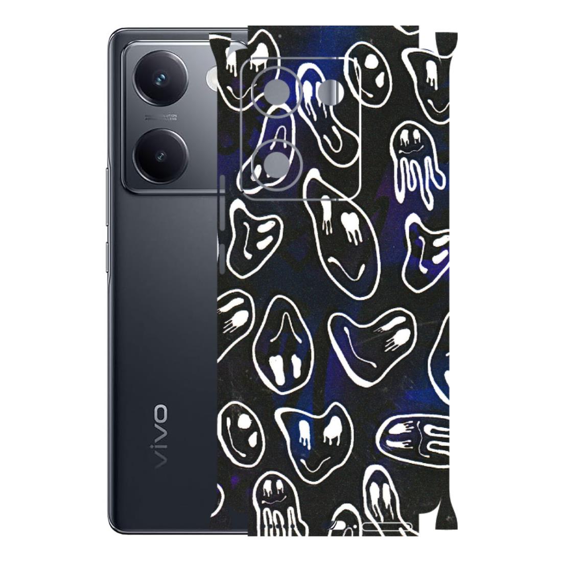 VIVO Y Series Phone Skins (All Models) - Distorted Smileys - 3D Embossed Finish (L-92) Vivo Y200 Pro
