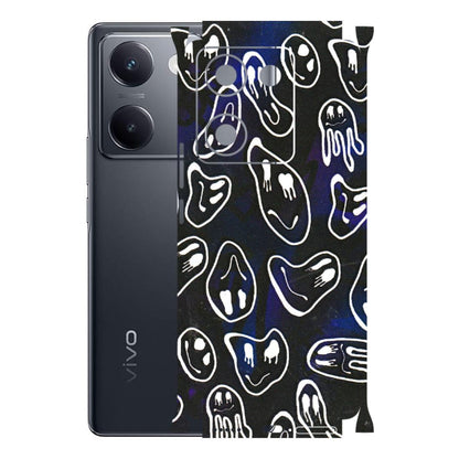 VIVO Y Series Phone Skins (All Models) - Distorted Smileys - 3D Embossed Finish (L-92) Vivo Y200 Pro