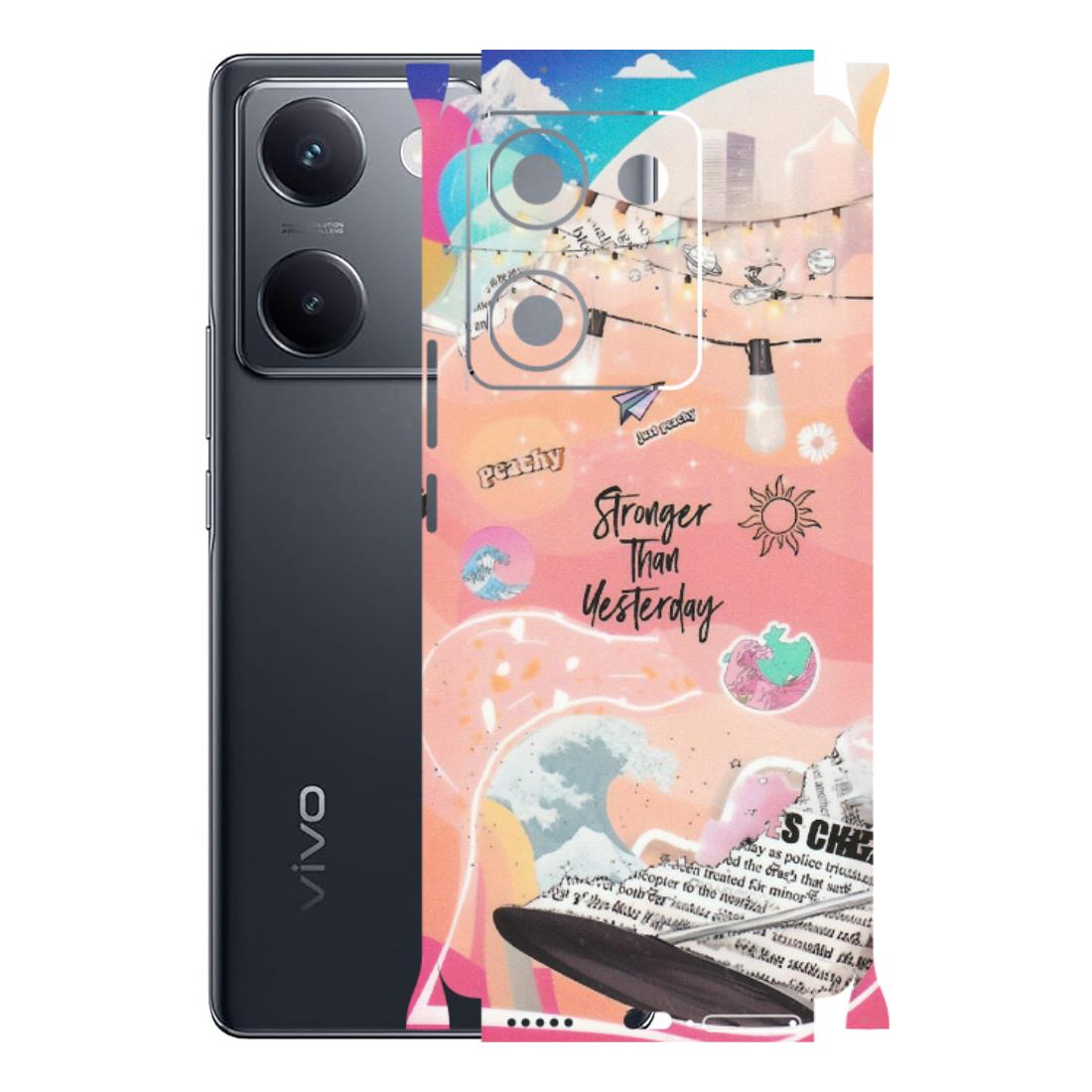 VIVO Y Series Phone Skins (All Models) - Stronger Then Yesterday - Matte Finish (M-128) Vivo Y200 Pro