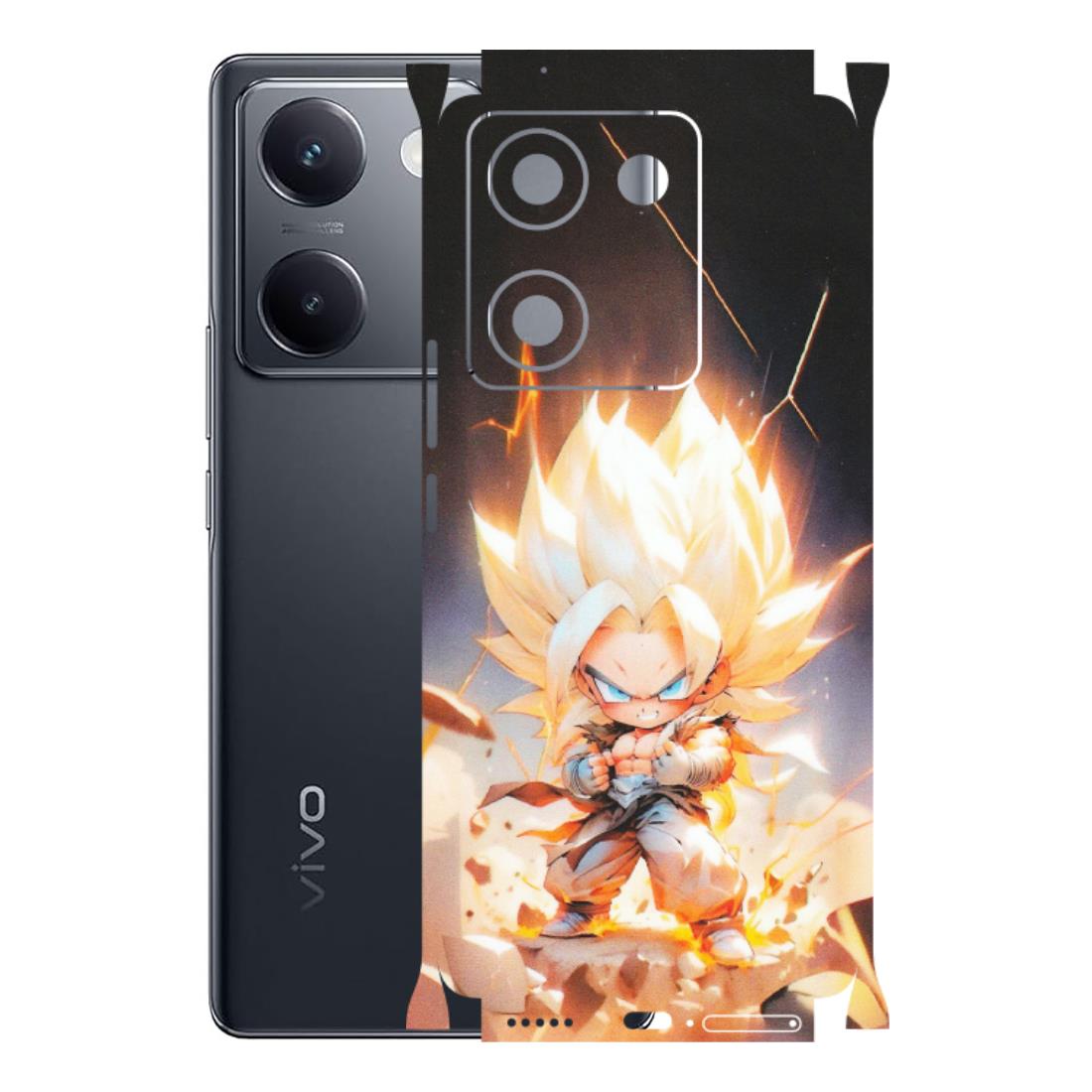VIVO Y Series Phone Skins (All Models) - Goku Dragon Cute Anime - Matte Finish (M-131) Vivo Y200 Pro