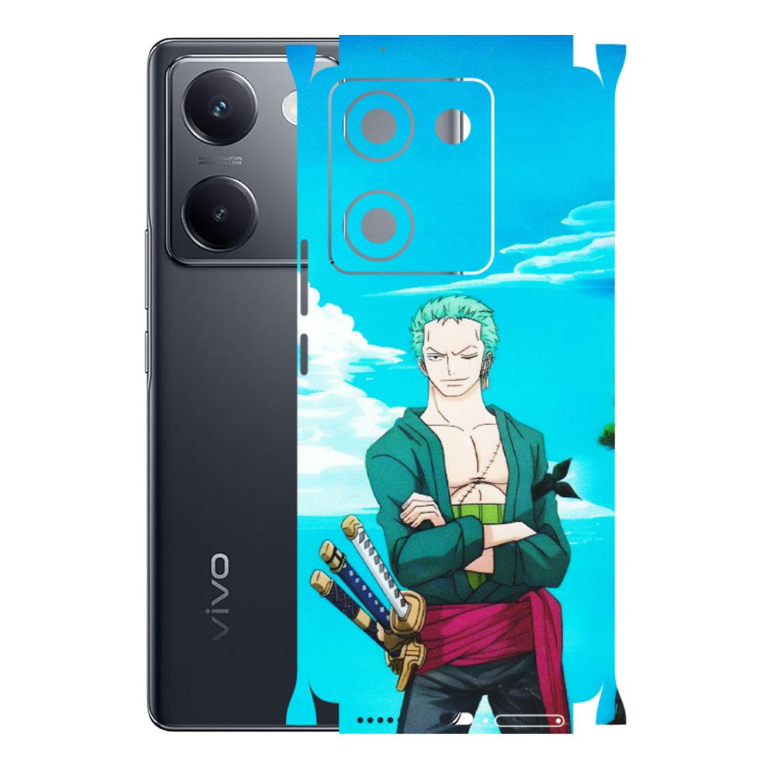 VIVO Y Series Phone Skins (All Models) - Cool Swordman Zoro Anime - Matte Finish (M-143) Vivo Y200 Pro