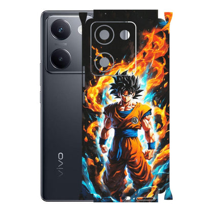 VIVO Y Series Phone Skins (All Models) - Goku Transformation Anime - Matte Finish (M-159) Vivo Y200 Pro