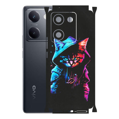 VIVO Y Series Phone Skins (All Models) - Cyberpunk Cat - Matte Finish (M-45) Vivo Y200 Pro