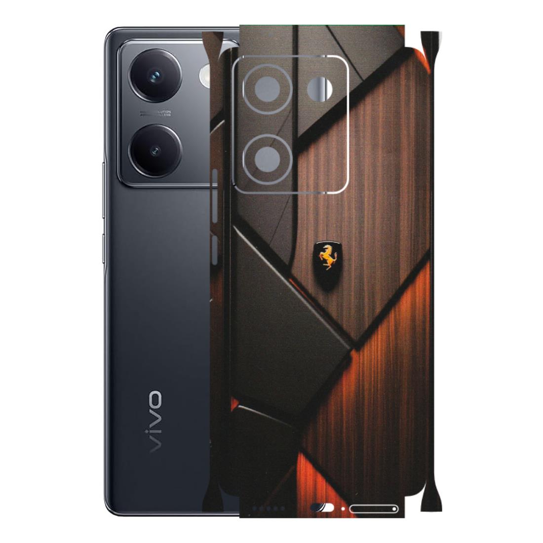VIVO Y Series Phone Skins (All Models) - Lambo Beauty Wood Pattern Sober - Matte Finish (M-51) Vivo Y200 Pro