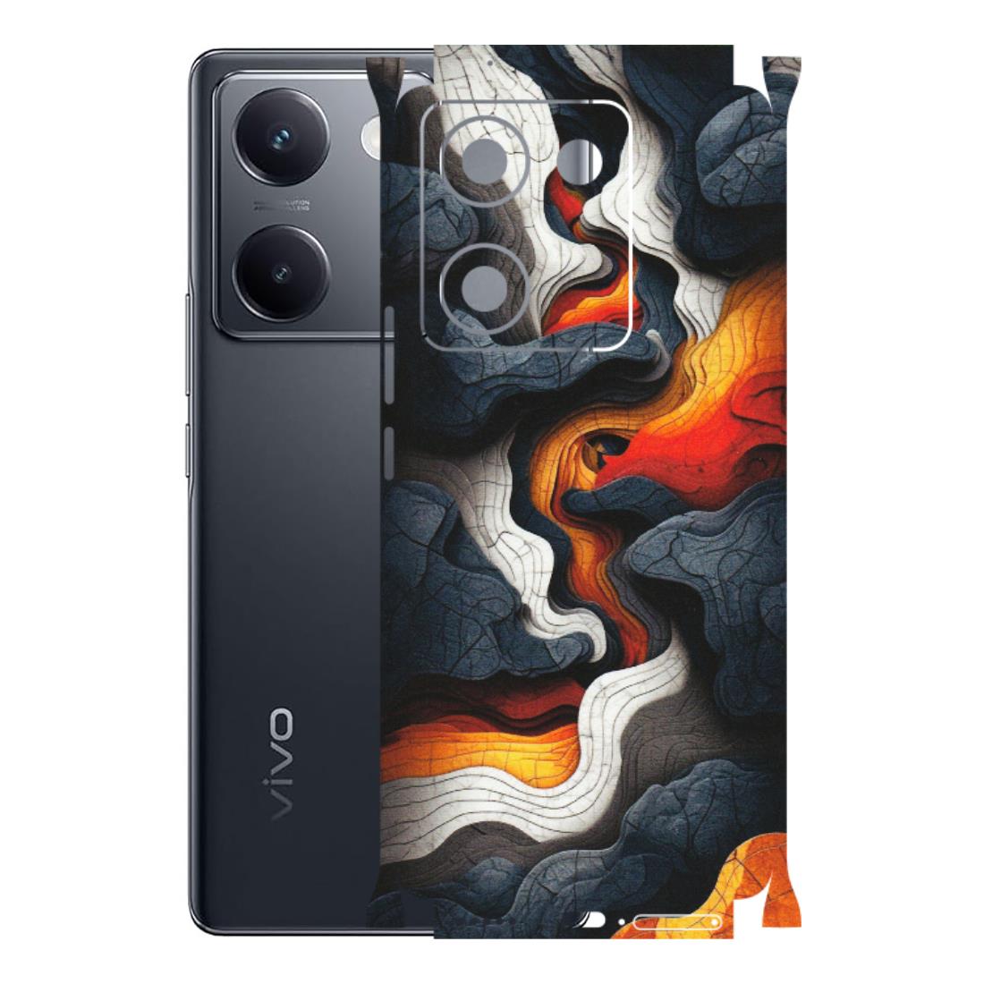 VIVO Y Series Phone Skins (All Models) - Abstract Volcanic Layers - Matte Finish (M-52) Vivo Y200 Pro