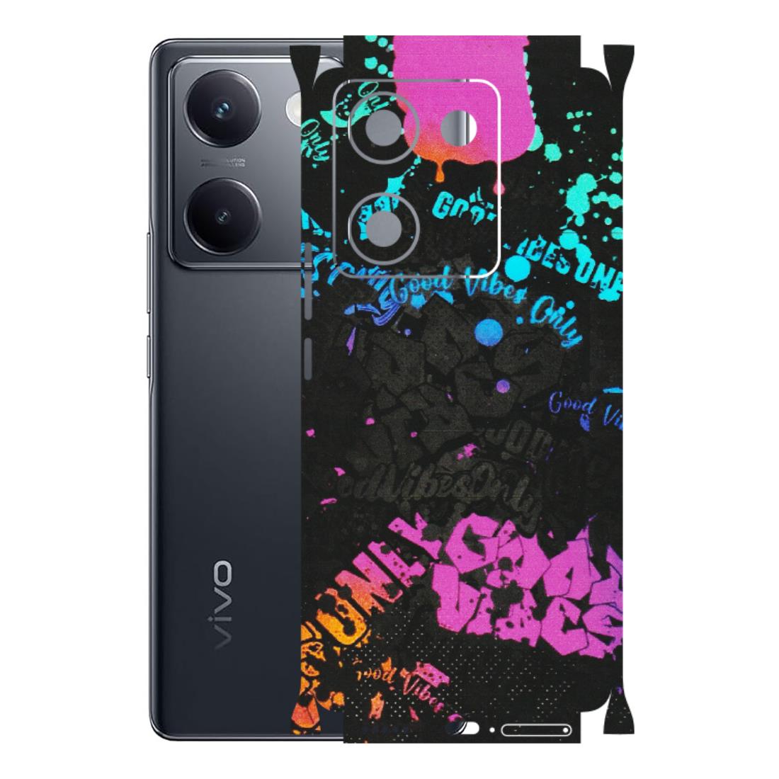 VIVO Y Series Phone Skins (All Models) - Majestic Black Vibes - Matte Finish (M-62) Vivo Y200 Pro