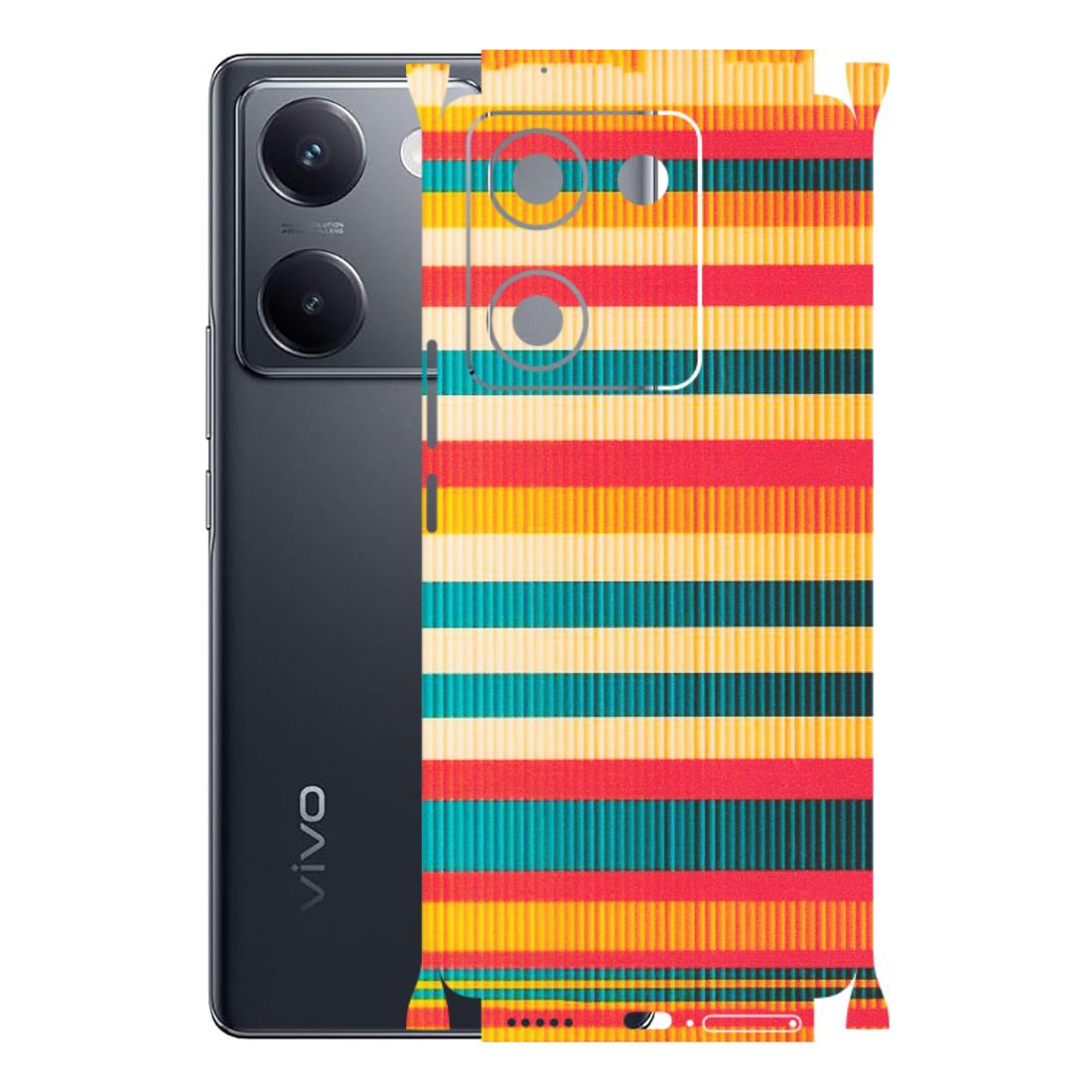 VIVO Y Series Phone Skins (All Models) - Colourful Stripes Soothing Effect - Matte Finish (M-86) Vivo Y200 Pro