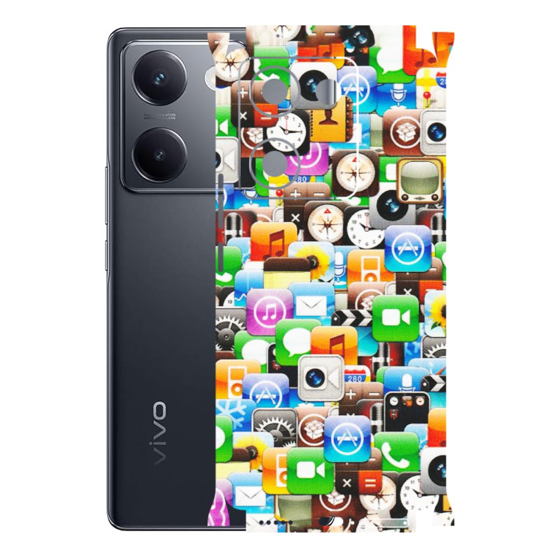 VIVO Y Series Phone Skins (All Models) - All Apple Icons - Matte Finish (M-93) Vivo Y200 Pro