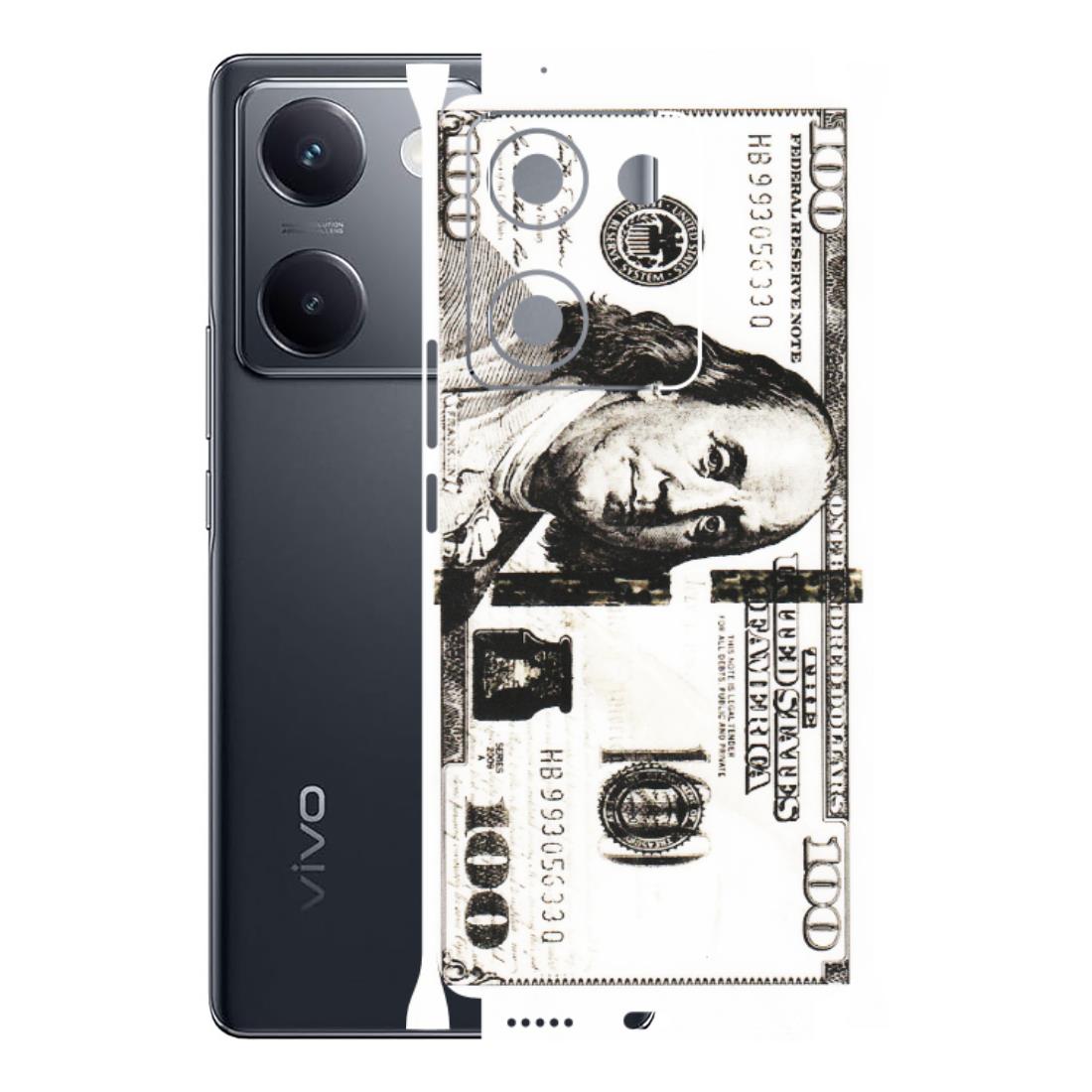 VIVO Y Series Phone Skins (All Models) - 100 Dollar Currency - Transparent Finish (T-01) Vivo Y200 Pro