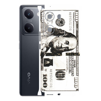 VIVO Y Series Phone Skins (All Models) - 100 Dollar Currency - Transparent Finish (T-01) Vivo Y200 Pro