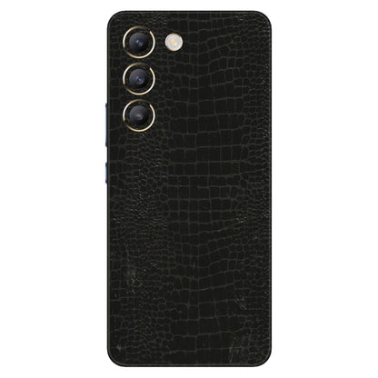 VIVO Y Series Phone Skins (All Models) - Snake Leather Black - 3D Embossed Finish (L-107) Vivo Y200e (5G)