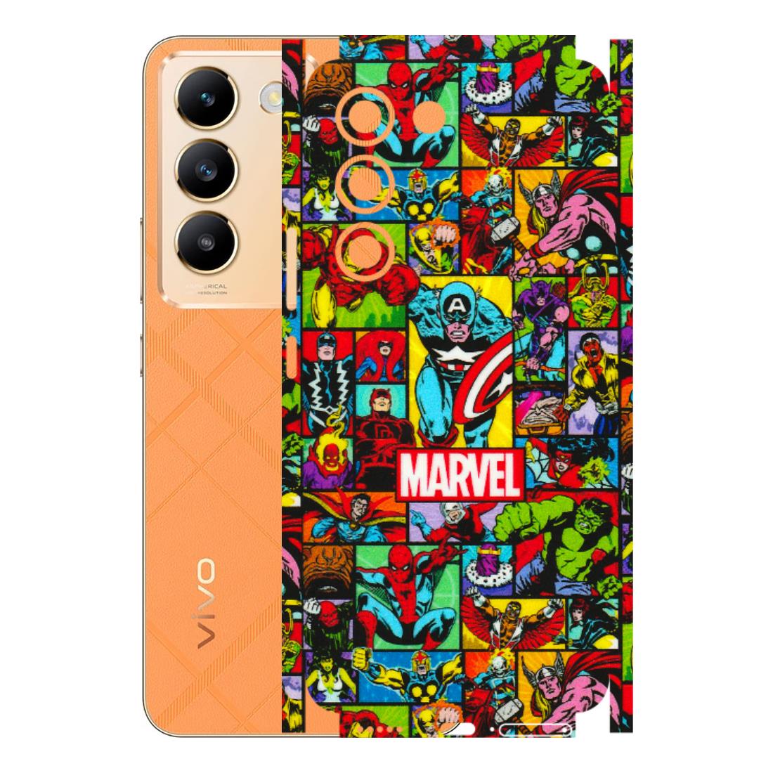 VIVO Y Series Phone Skins (All Models) - MARVELOUS Comic Characters - 3D Embossed Finish (L-129) Vivo Y200e (5G)