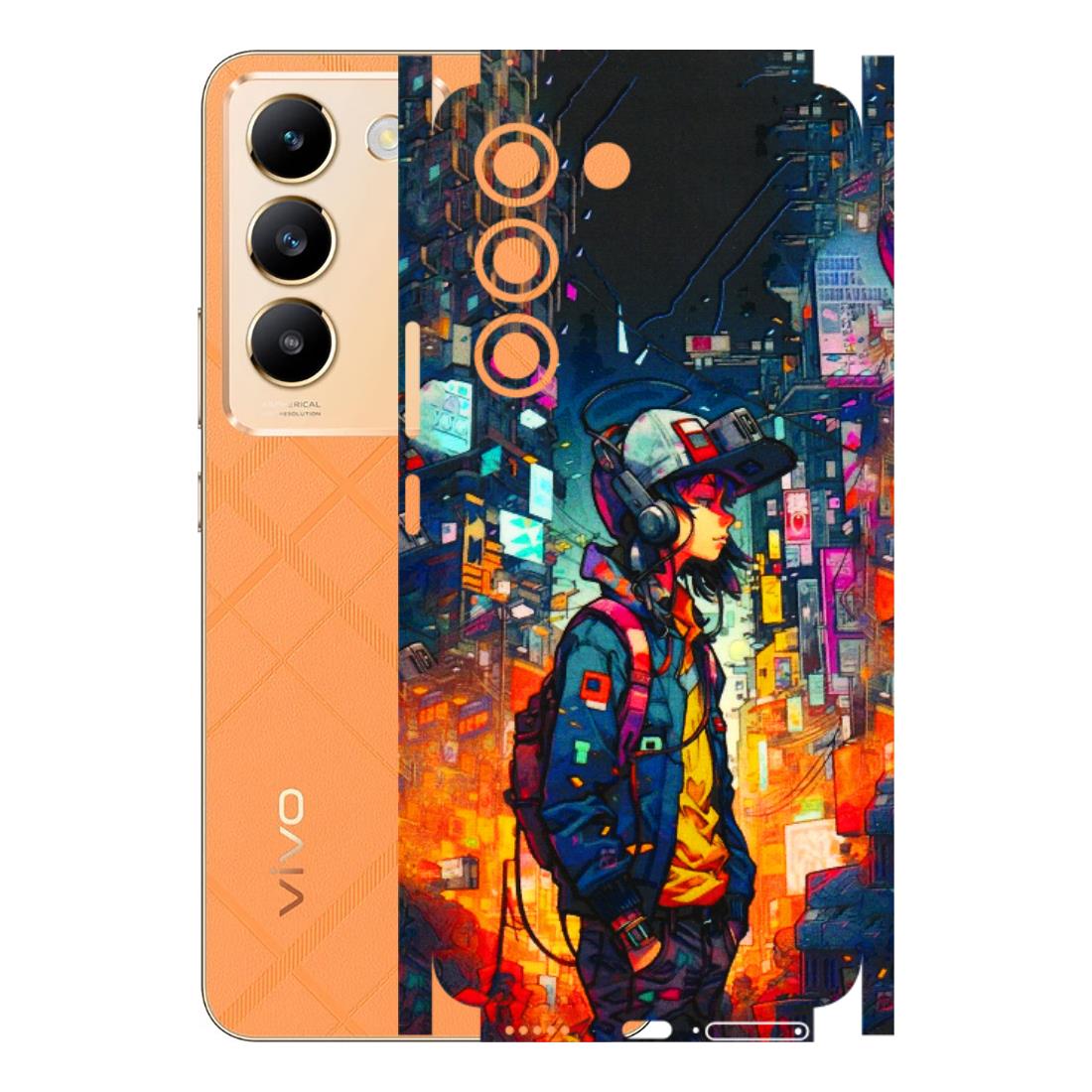 VIVO Y Series Phone Skins (All Models) - Street Anime Guy - 3D Embossed Finish (L-158) Vivo Y200e (5G)