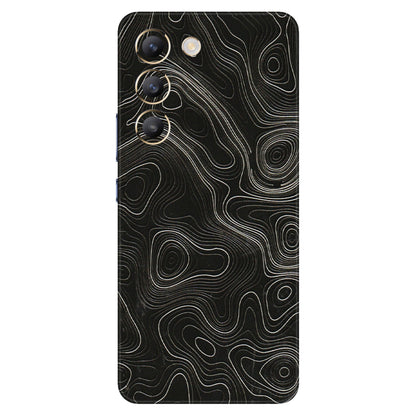 VIVO Y Series Phone Skins (All Models) - Black Swirl - 3D Embossed Finish (L-196) Vivo Y200e (5G)