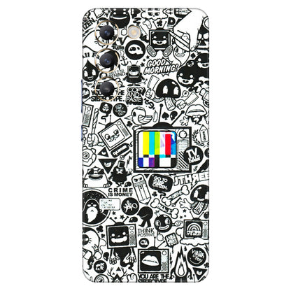 VIVO Y Series Phone Skins (All Models) - Doodles Positive Art - 3D Embossed Finish (L-263) Vivo Y200e (5G)
