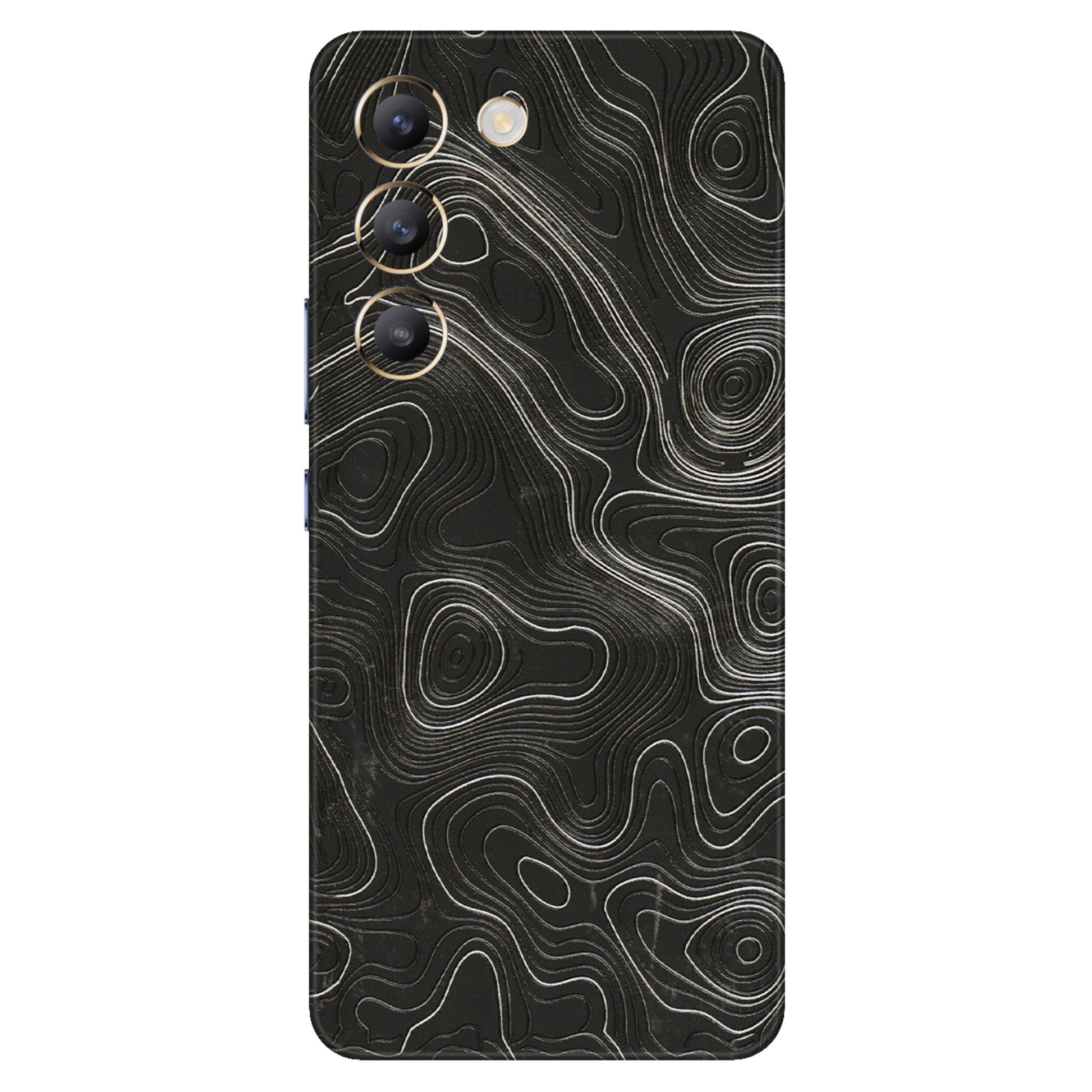 VIVO Y Series Phone Skins (All Models) - Abstract White Line Map - 3D Embossed Finish (L-269) Vivo Y200e (5G)