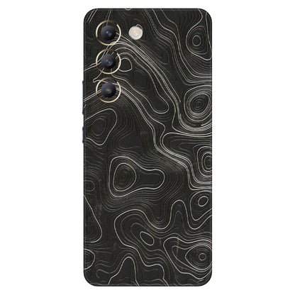 VIVO Y Series Phone Skins (All Models) - Abstract White Line Map - 3D Embossed Finish (L-269) Vivo Y200e (5G)