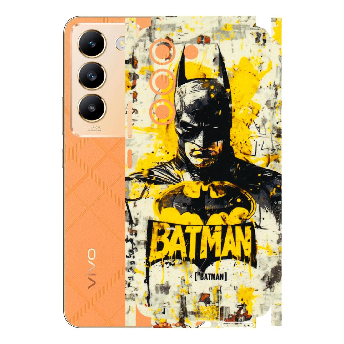 VIVO Y Series Phone Skins (All Models) - Batman Yellow BT - 3D Embossed Finish (L-304) Vivo Y200e (5G)