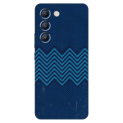 VIVO Y Series Phone Skins (All Models) - Blue Sober Waves - 3D Embossed Finish (L-306) Vivo Y200e (5G)