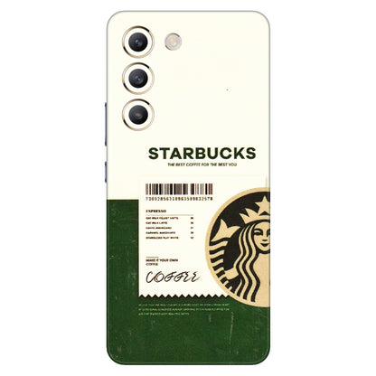 VIVO Y Series Phone Skins (All Models) - Starbucks Barcode - 3D Embossed Finish (L-308) Vivo Y200e (5G)