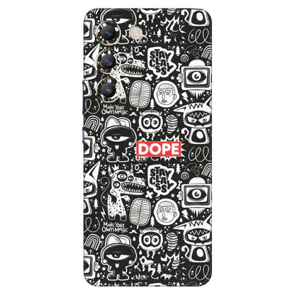 VIVO Y Series Phone Skins (All Models) - Dope Stay Classy Black Doodles - Matte Finish (M-126) Vivo Y200e (5G)