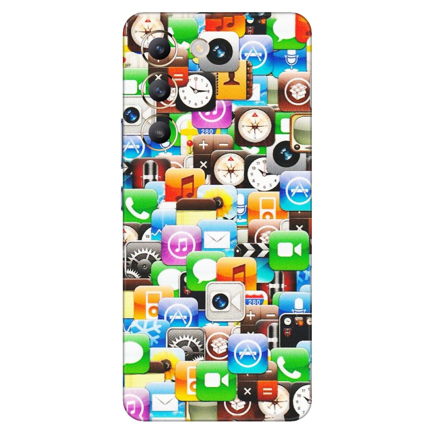 VIVO Y Series Phone Skins (All Models) - All Apple Icons - Matte Finish (M-93) Vivo Y200e (5G)
