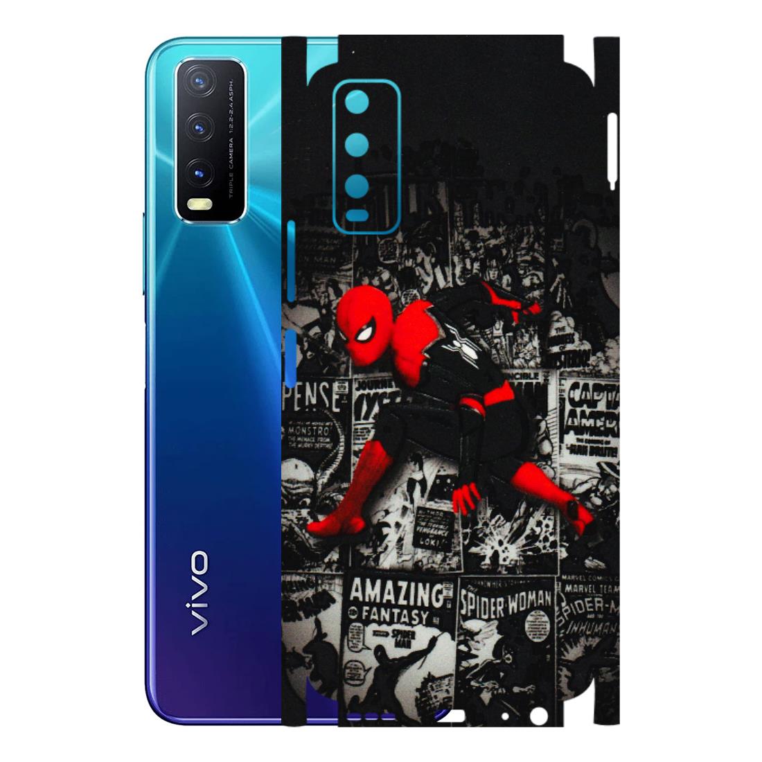 VIVO Y Series Phone Skins (All Models) - SpiderMan New - 3D Embossed Finish (L-162) Vivo Y20A