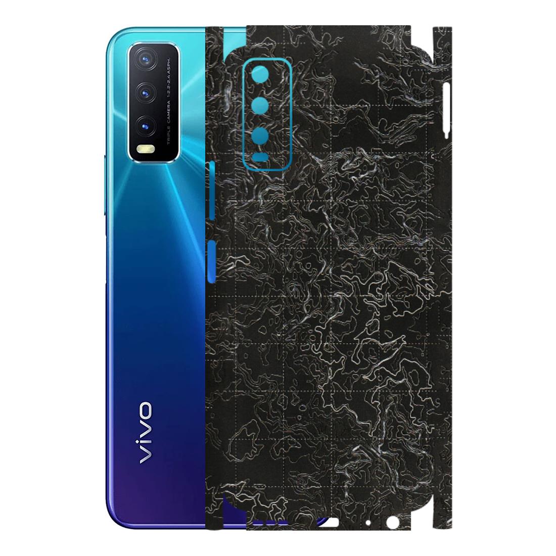 VIVO Y Series Phone Skins (All Models) - Black map Texture - 3D Embossed Finish (L-201) Vivo Y20A