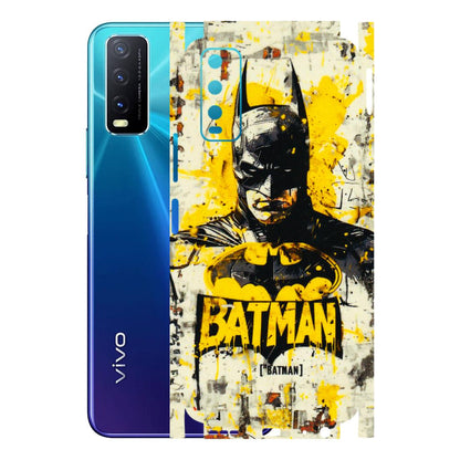 VIVO Y Series Phone Skins (All Models) - Batman Yellow BT - 3D Embossed Finish (L-304) Vivo Y20A