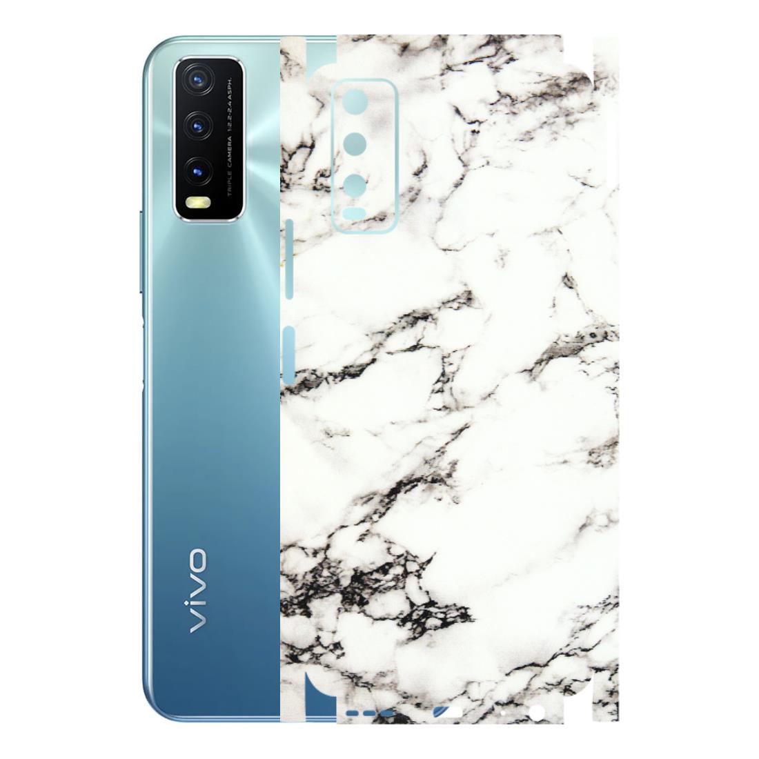 VIVO Y Series Phone Skins (All Models) - Black and White Marble Texture - 3D Embossed Finish (L-124) Vivo Y20G 2021