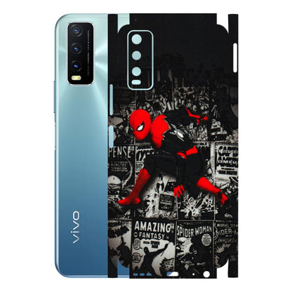 VIVO Y Series Phone Skins (All Models) - SpiderMan New - 3D Embossed Finish (L-162) Vivo Y20G 2021