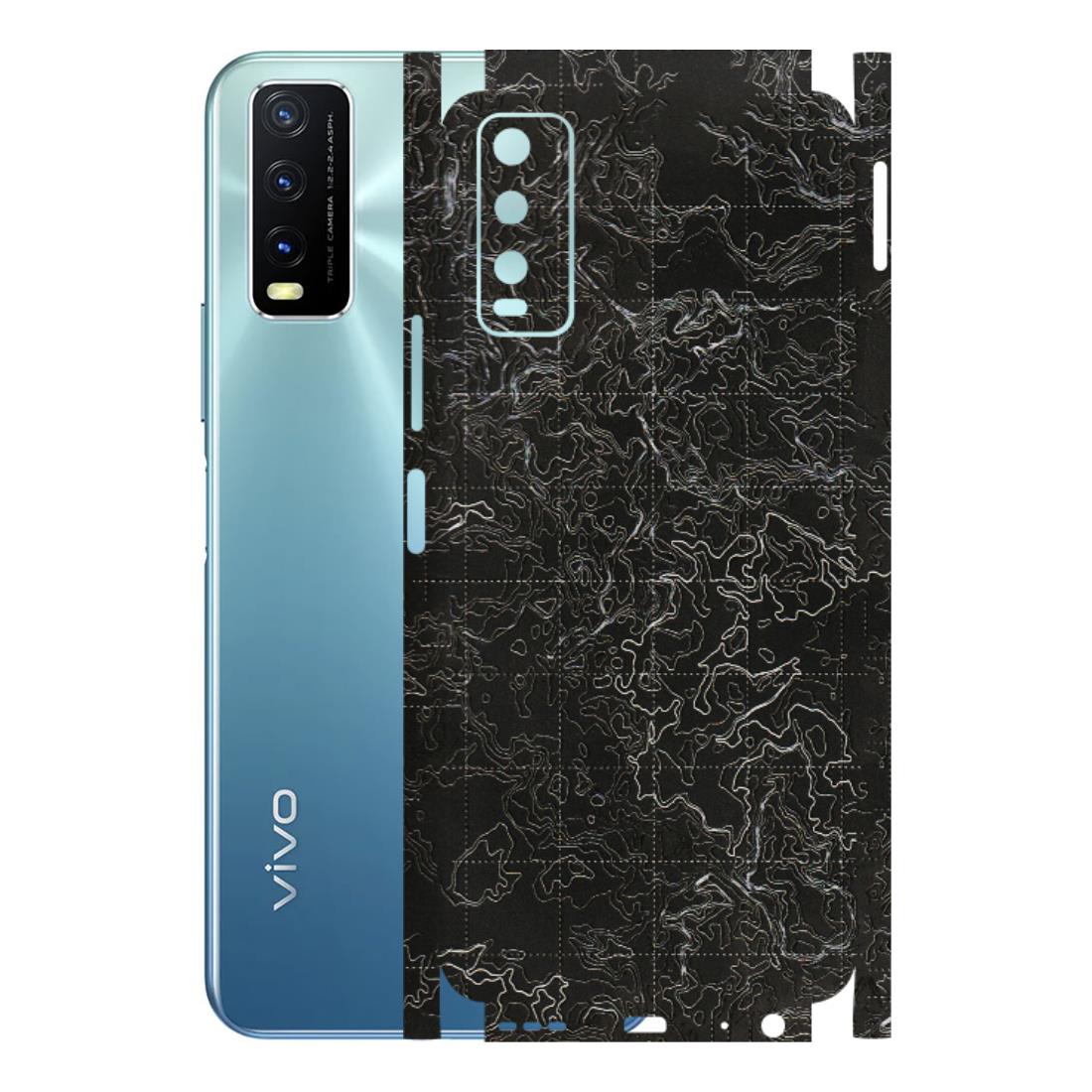 VIVO Y Series Phone Skins (All Models) - Black map Texture - 3D Embossed Finish (L-201) Vivo Y20G 2021