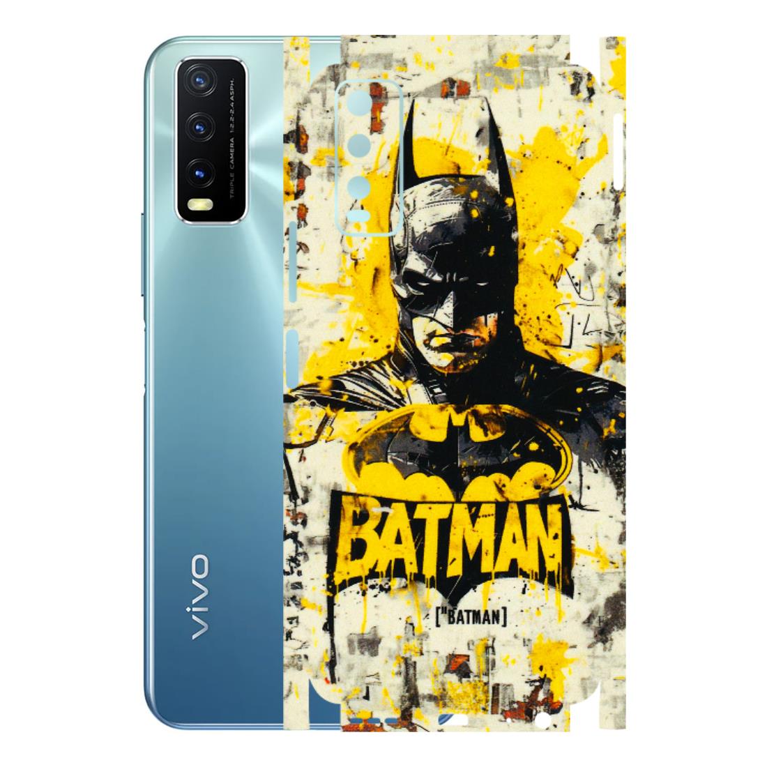 VIVO Y Series Phone Skins (All Models) - Batman Yellow BT - 3D Embossed Finish (L-304) Vivo Y20G 2021