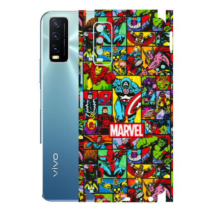 VIVO Y Series Phone Skins (All Models) - MARVELOUS Comic Characters - 3D Embossed Finish (L-129) Vivo Y20T