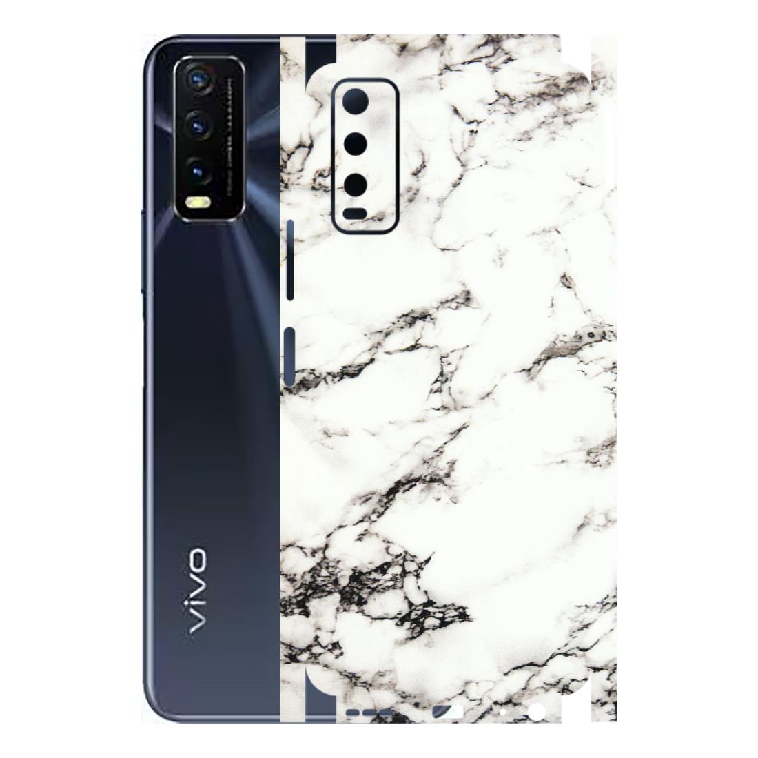 VIVO Y Series Phone Skins (All Models) - Black and White Marble Texture - 3D Embossed Finish (L-124) Vivo Y20