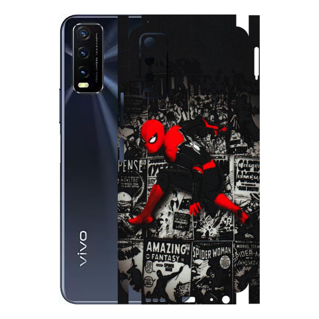 VIVO Y Series Phone Skins (All Models) - SpiderMan New - 3D Embossed Finish (L-162) Vivo Y20