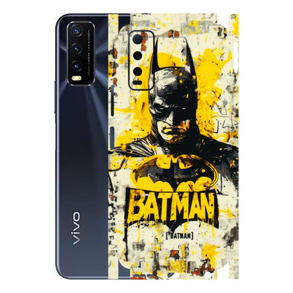 VIVO Y Series Phone Skins (All Models) - Batman Yellow BT - 3D Embossed Finish (L-304) Vivo Y20