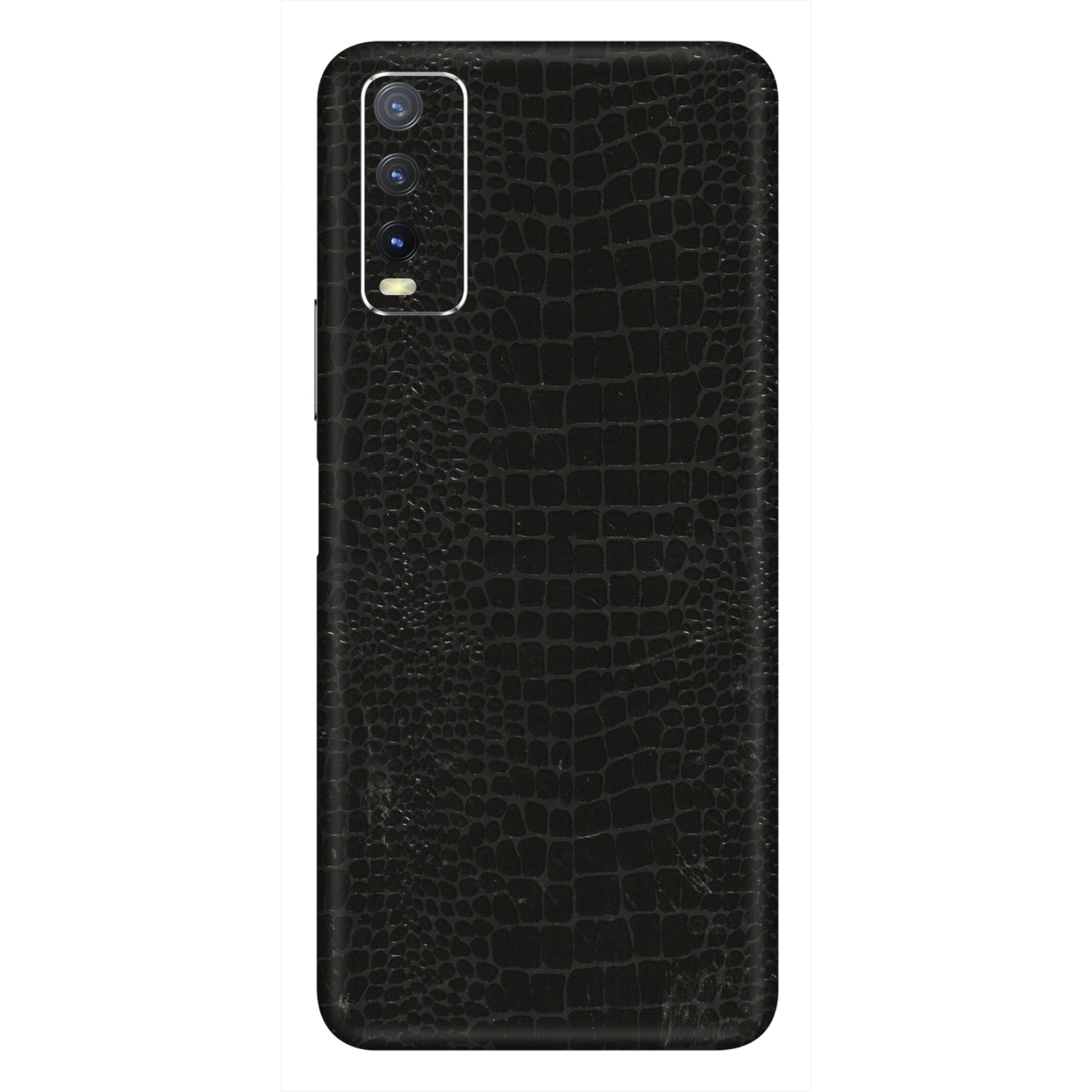 VIVO Y Series Phone Skins (All Models) - Snake Leather Black - 3D Embossed Finish (L-107) Vivo Y20i