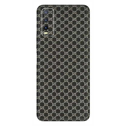 VIVO Y Series Phone Skins (All Models) - Black G Print - 3D Embossed Finish (L-109) Vivo Y20i