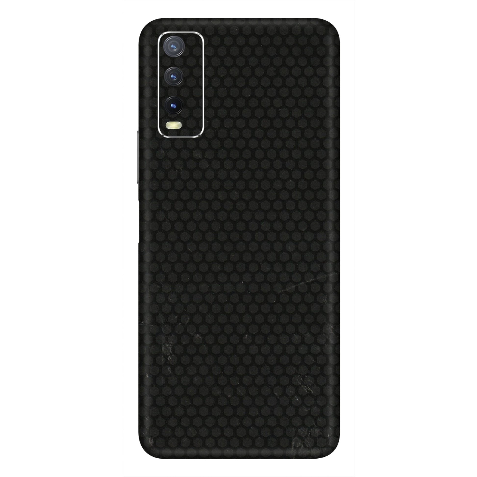 VIVO Y Series Phone Skins (All Models) - Black honeycomb - 3D Embossed Finish (L-114) Vivo Y20i