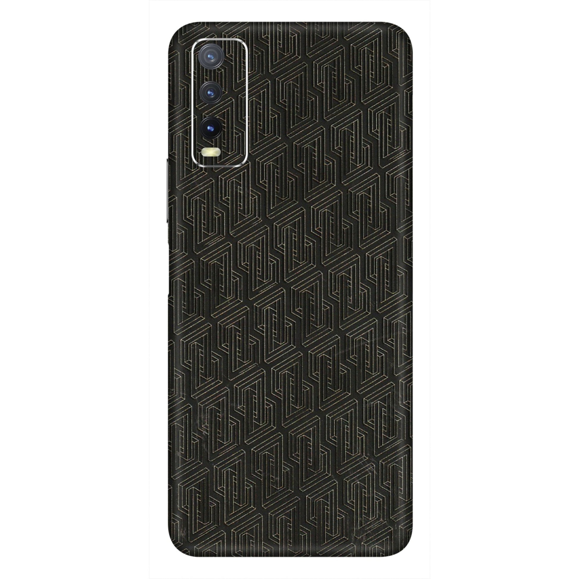 VIVO Y Series Phone Skins (All Models) - Black Abstract Pattern - 3D Embossed Finish (L-117) Vivo Y20i