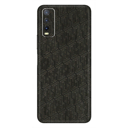 VIVO Y Series Phone Skins (All Models) - Black Abstract Pattern - 3D Embossed Finish (L-117) Vivo Y20i