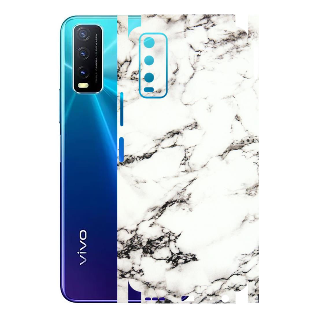 VIVO Y Series Phone Skins (All Models) - Black and White Marble Texture - 3D Embossed Finish (L-124) Vivo Y20i