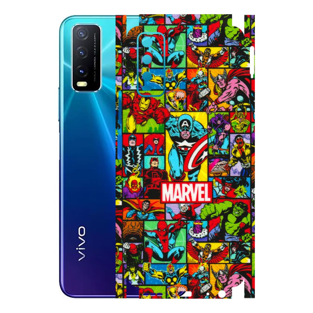 VIVO Y Series Phone Skins (All Models) - MARVELOUS Comic Characters - 3D Embossed Finish (L-129) Vivo Y20i