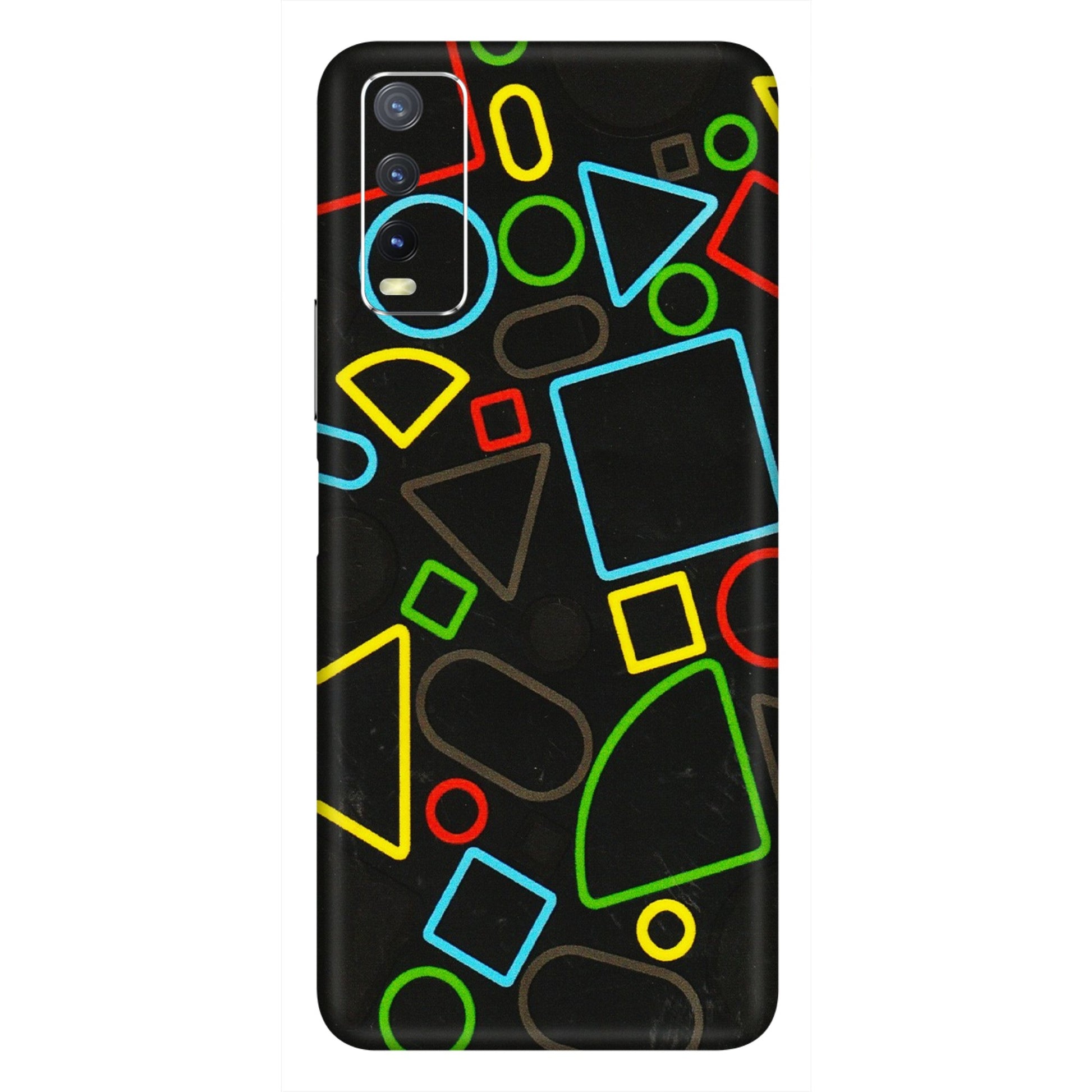 VIVO Y Series Phone Skins (All Models) - Black Shapes - 3D Embossed Finish (L-131) Vivo Y20i