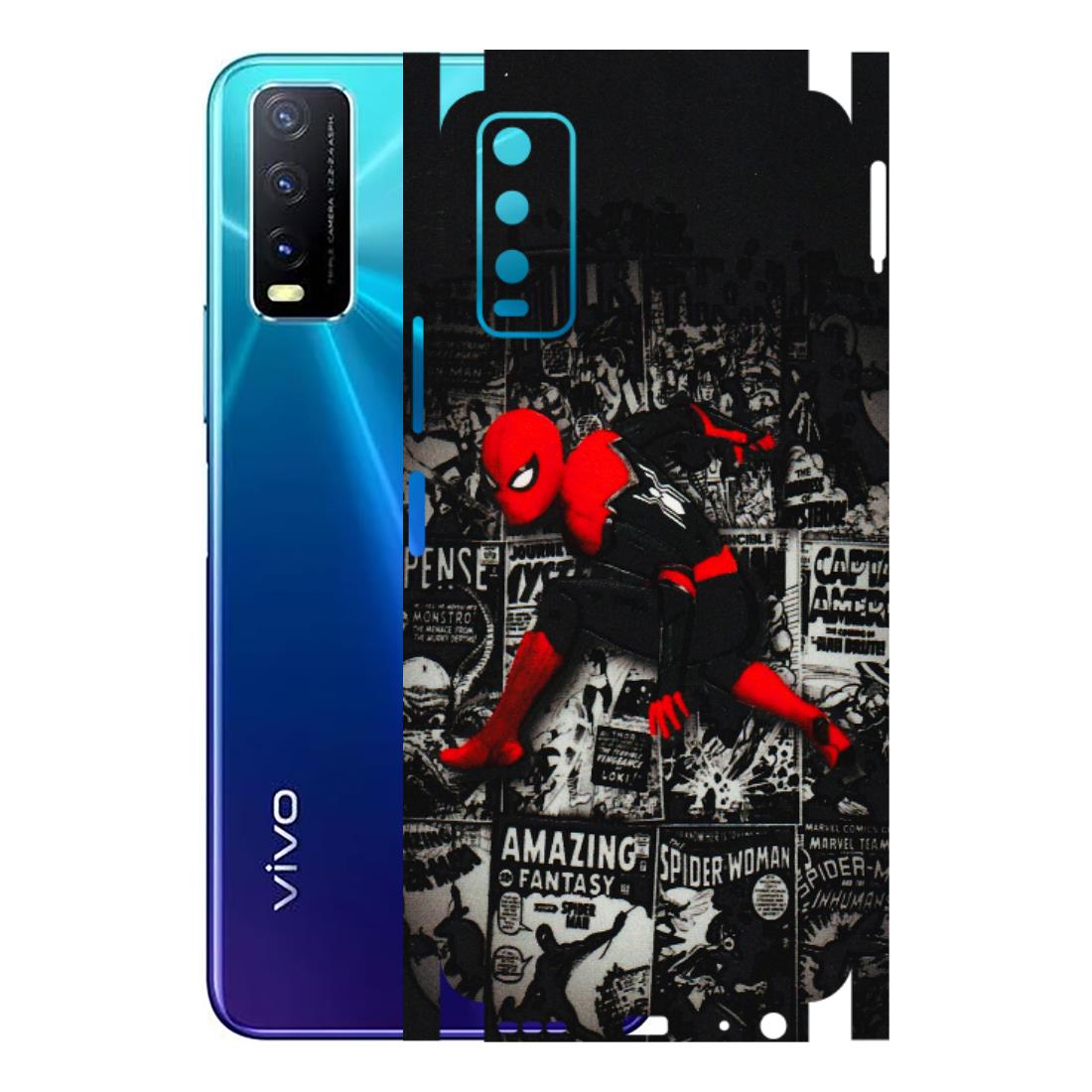 VIVO Y Series Phone Skins (All Models) - SpiderMan New - 3D Embossed Finish (L-162) Vivo Y20i